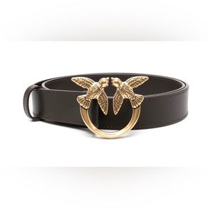 NWT PINKO brown and gold 1.2” leather belt